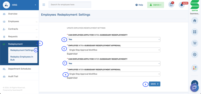 Redeployment Settings